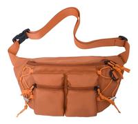 Sac Banane Homme Imperméable Sacoche Banane et Sangle Réglable,Unisexe Grande Capacité Sac Banane pour Homme Femme Voyage Randonnée Pochette Ceinture (Orange)