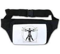 Sac banane homme vitruvien tenant le banc laser Trooper Wars Miss Blanc
