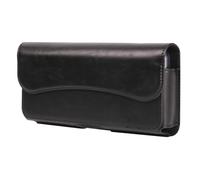 Sac banane horizontal pour homme, pochette en cuir de 6,1 à 7,2 pouces, sac banane pour téléphone portable, porte-cartes pour hommes, pour sorties, noir, 6.7-6.9 in
