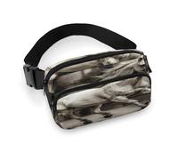 Sac banane Horse in The Street avec sangle réglable - Sac banane tendance pour sports de plein air et randonnée - Blanc - 20 x 13 cm