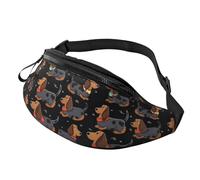 Sac banane I Love My Dog Teckels pour homme et femme, léger et réglable, sac banane tendance pour voyage, randonnée, course à pied