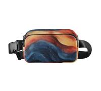 Sac banane imperméable à motif d'écailles de dragon orange scintillant pour homme et femme, Glam Black Royal Blue Red, 1 size