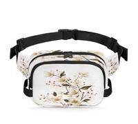 Sac Banane imperméable à Motif Floral Aquarelle, Sac à bandoulière pour Femmes et Hommes, Cadeaux de Vacances
