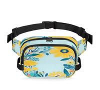 Sac Banane imperméable à Motif Floral Aquarelle, Sac à bandoulière pour Femmes et Hommes, Cadeaux de Vacances