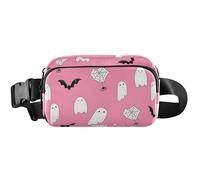 Sac banane imperméable avec motif fantômes mignons rose pour femme, sac de ceinture mignon pour femme, fantômes mignons rose 3, 20,3 x 13,5 x 5,8 cm, drôle mignon, fantômes mignons roses 3, 20,3 x