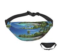 Sac banane imperméable avec sangle réglable pour homme et femme, Paradis tropical., Taille unique