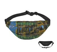 Sac banane imperméable avec sangle réglable pour homme et femme, Spirit Island dans le lac Maligne, Taille unique