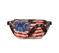 Sac banane imperméable avec sangle réglable pour la course à pied avec badge aigle vétéran