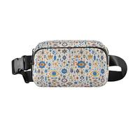 Sac banane imperméable avec sangle réglable pour voyage, vacances, course à pied, Géométrie Evil Eye Blanc, 1 Size