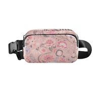 Sac banane imperméable avec sangle réglable - Sac à bandoulière tendance - Motif botanique de dessin animé - Pour femmes, hommes, adolescents - Pour voyage, course à pied, randonnée, Motif botanique