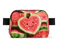 Sac banane imperméable avec tranches de pastèque pour homme et femme, sac banane réglable pour voyage, sac à bandoulière léger pour la course à pied, la salle de sport