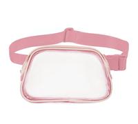 Sac banane imperméable en PVC, sac de poitrine transparent pour sports de plein air, sac à bandoulière tendance et décontracté pour fille et garçon, rose, Taille unique