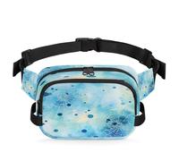 Sac Banane imperméable en Toile d'araignée Bleue, Sac à bandoulière pour Femmes et Hommes, Cadeaux de Vacances