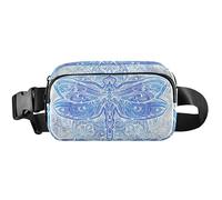 Sac banane imperméable exquis pour femme, sac banane imprimé libellule bleue, 20,3 x 13,5 x 5,8 cm, drôle mignon, libellule bleue exquise, 20,3 x 13,5 x 5,3 x, Superbe libellule bleue, 8 x 5.3 x 2.3