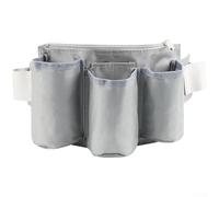 Sac banane imperméable Oxford pour le ménage, le nettoyage du personnel de travail, ceinture à outils légère et multi-poches pour hôtel, concierge, sports d'intérieur (gris)