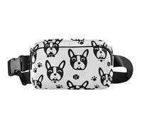 Sac banane imperméable pour femme - Sac banane de voyage mignon blanc 1, 20,3 x 13,5 x 5,8 cm, drôle mignon, chiot blanc 1, 20,3 x 13,5 x 5,8 cm, drôle mignon, Chiot mignon blanc 1, 8 x 5.3 x 2.3 inch