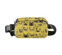 Sac banane imperméable pour femmes, hommes, adolescents - Motif chats courts - Jaune, Dessin animé Exotic Shorthaircats Jaune, 1 size