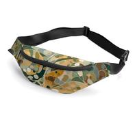 Sac banane imperméable pour homme et femme avec motif chat dans un chapeau avec sangle réglable, Motif dessiné à la main, 36*15cm