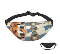 Sac banane imperméable pour homme et femme avec sangle réglable, Big Ben Dog, Taille unique
