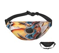 Sac banane imperméable pour homme et femme avec sangle réglable, Guitare acoustique., Taille unique