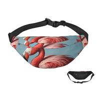 Sac banane imperméable pour homme et femme avec sangle réglable Motif aigle, Flamant rose américain., Taille unique