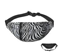 Sac banane imperméable pour homme et femme avec sangle réglable Motif cheval de glace Bleu, Motif zèbre, Taille unique