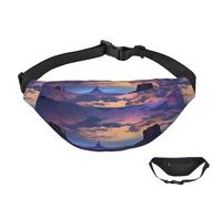 Sac banane imperméable pour homme et femme avec sangle réglable, Nebula Desert Monument, Taille unique