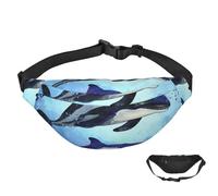 Sac banane imperméable pour homme et femme avec sangle réglable, Orca Killer Whale., Taille unique