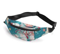 Sac banane imperméable pour homme et femme avec sangle réglable pour ail et coriandre, Flottant dans l'espace, 36*15cm