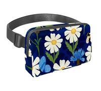 Sac banane imperméable pour homme et femme avec sangle réglable pour course à pied, entraînement, voyage, tour Eiffel, fleurs roses, Multicolore 14., Taille unique, Organiseur de sac