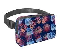 Sac banane imperméable pour homme et femme avec sangle réglable pour la course à pied, l'entraînement, les voyages, fleurs mandalas, Multicolore 17., Taille unique, Organiseur de sac