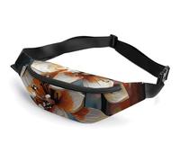 Sac banane imperméable pour homme et femme Mauna Kea Summit Sunset avec sangle réglable, Fleur moderne, 36*15cm