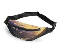 Sac banane imperméable pour homme et femme Mauna Kea Summit Sunset avec sangle réglable, Paysage de coucher de soleil, 36*15cm