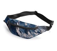 Sac banane imperméable pour homme et femme Mauna Kea Summit Sunset avec sangle réglable, Snow Mountain, 36*15cm