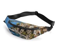 Sac banane imperméable pour homme et femme Mauna Kea Summit Sunset avec sangle réglable, Vue sur la Méditerranée, 36*15cm