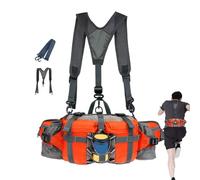 Sac banane imperméable pour la randonnée - Sac banane léger avec porte-bouteille isotherme | Ceinture réglable pour la course, la pêche et la chasse | Mains - Équipement d'extérieur avec poches