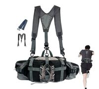 Sac banane imperméable pour l'extérieur - Sac banane réglable, porte-bouteille de sport, design compact, ceinture de course légère avec porte-jus pour randonnée, sentier, marche, jogging, aventure