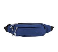 Sac Banane imperméable Unisexe, Sac Banane de Sport, Ceinture de Course avec Plusieurs Poches zippées pour Salle de Sport, randonnée, Voyage, Tissu Oxford Noir Bleu Gris 12,6 (Bleue)
