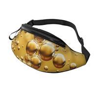 Sac banane imprimé à bulles de bière pour homme et femme, sac banane avec sangle réglable pour la randonnée, la course, les voyages, le cyclisme, Noir , Taille unique, Sac à dos de