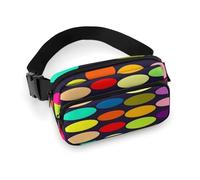 Sac banane imprimé à pois pour entraînement, voyage, course décontractée, course à pied, randonnée, cyclisme, beau pois, 7,9 x 13 cm, Jolis pois., 7.9 X 5.1 in