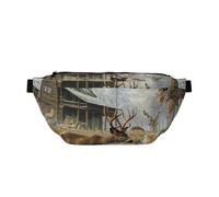 Sac banane imprimé aigle avec drapeau américain pour homme et femme, Chasse aux cerfs, Taille unique