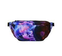 Sac banane imprimé aigle avec drapeau américain pour homme et femme, Méduse colorée., Taille unique