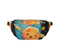 Sac banane imprimé aigle avec drapeau américain pour homme et femme, Planètes mignonnes de dessins anim, Taille unique