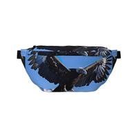 Sac banane imprimé aigle chauve 1 avec sangle réglable pour voyage, course à pied, randonnée