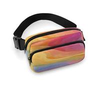 Sac banane imprimé arc-en-ciel pour entraînement, voyage, course décontractée, course à pied, randonnée, cyclisme, arc-en-ciel, 7,9 x 13 cm, Arc-en-ciel, 7.9 X 5.1 in