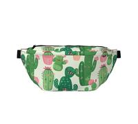 Sac banane imprimé avec illustration végétale, réglable, léger, pour la marche, le cyclisme, la randonnée, les voyages, Noir , Taille unique, Sac à dos décontracté