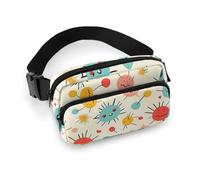 Sac banane imprimé avec joli motif pour homme et femme, grand sac de poitrine avec sangle réglable pour l'extérieur, l'entraînement, les voyages, la course décontractée, motif mignon, 20 x 13 cm, Joli