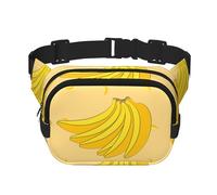Sac banane imprimé banane de dessin animé, sac banane unisexe tendance, sac de rangement de sport de voyage