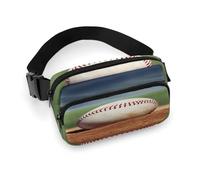 Sac banane imprimé baseball pour entraînement, voyage, course décontractée, randonnée, cyclisme, baseball, 20 x 13 cm, baseball, 7.9 X 5.1 in