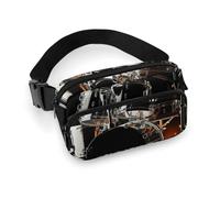 Sac banane imprimé batteur pour homme et femme, grand sac de poitrine avec sangle réglable pour l'extérieur, l'entraînement, les voyages, la course décontractée, batteur, 20 x 13 cm, Batterie, 20x13cm